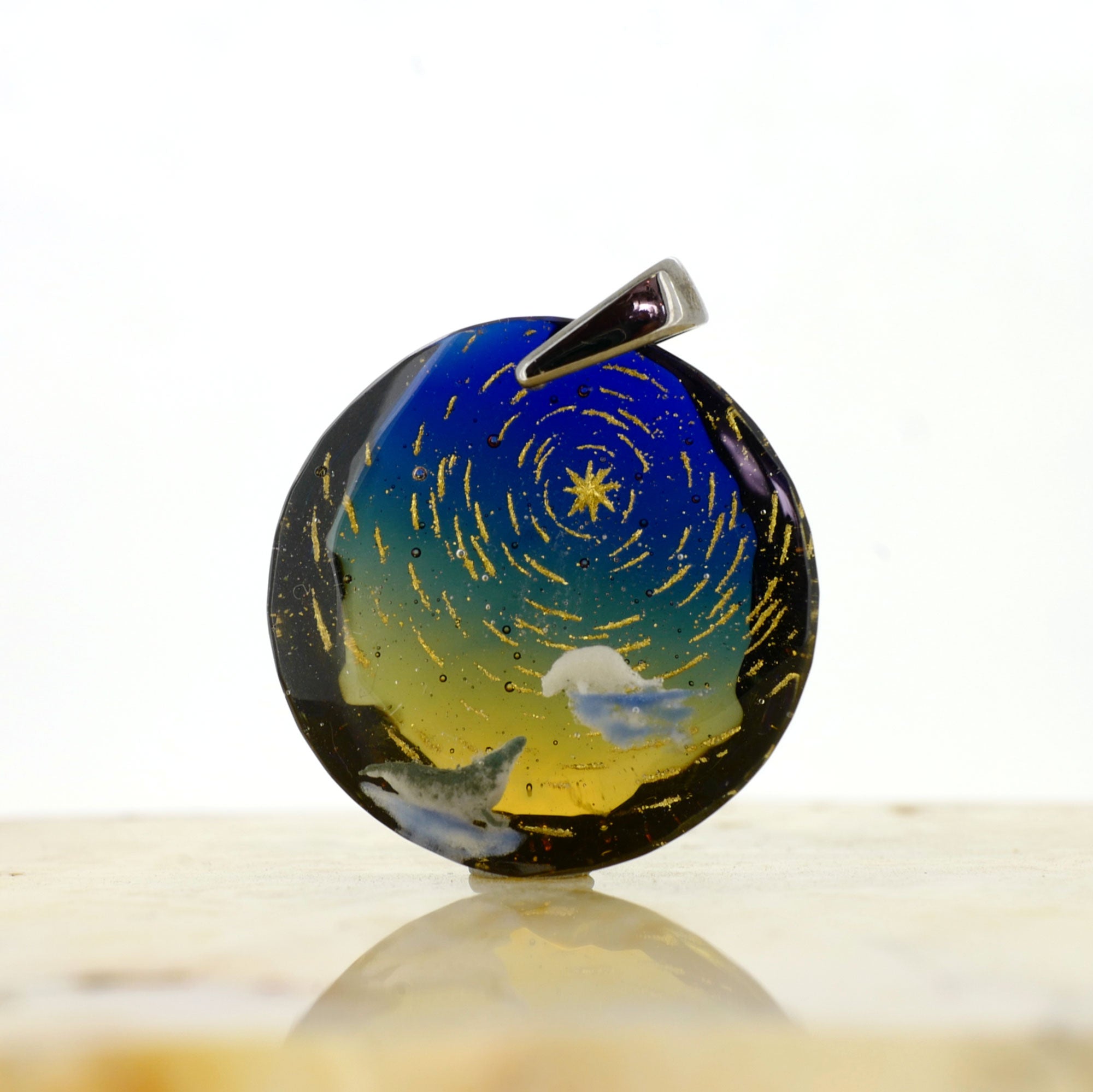 ナカダマサヒデ 1cmの宇宙 ガラス彫刻 ペンダント スケーリーフット